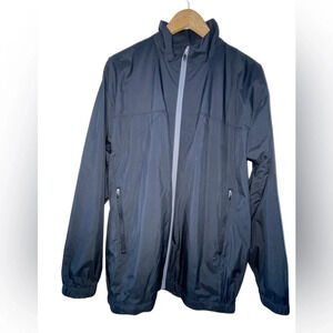 Pebble Beach Water and Wind Resistant Performance Black Full Zip Jacket Small